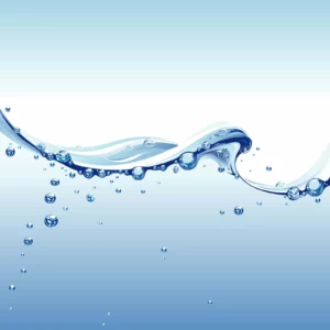 A wave in water with bubbles beneath the surface