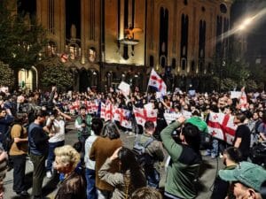 Protests against the law "on foreign influence" ("foreign agent" law, "Russian law", "Putin's law"), Tbilisi 21 April 2024 Photo Credit: