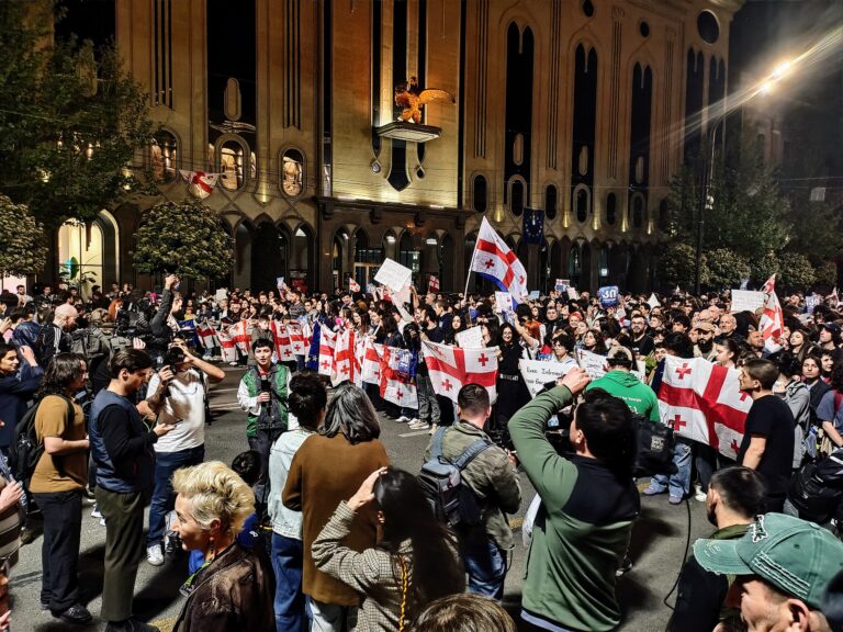 Protests against the law "on foreign influence" ("foreign agent" law, "Russian law", "Putin's law"), Tbilisi 21 April 2024 Photo Credit: