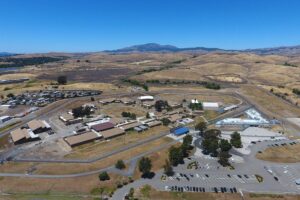 Aerial view of the housing units at Federal Correctional Institution, Dublin. Photo Credit: Jesstess87