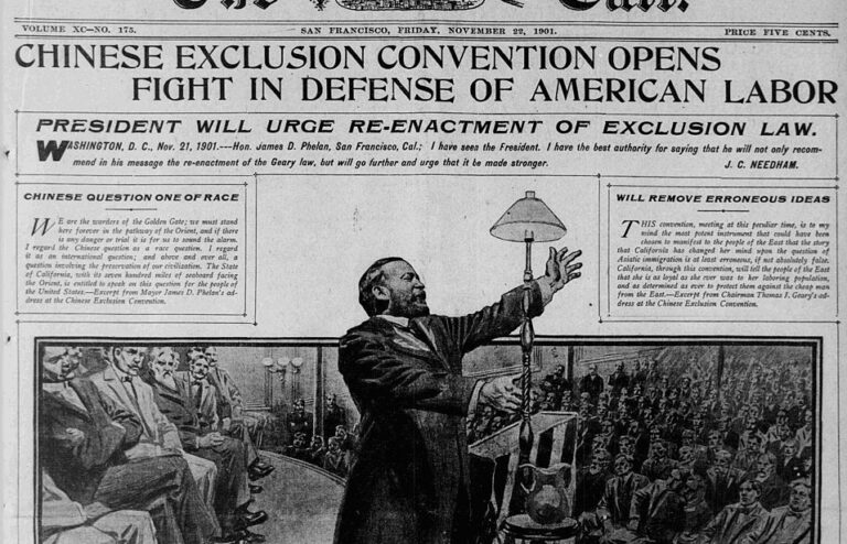 Front page of The San Francisco Call -November 20th 1911, Chinese Exclusion Convention