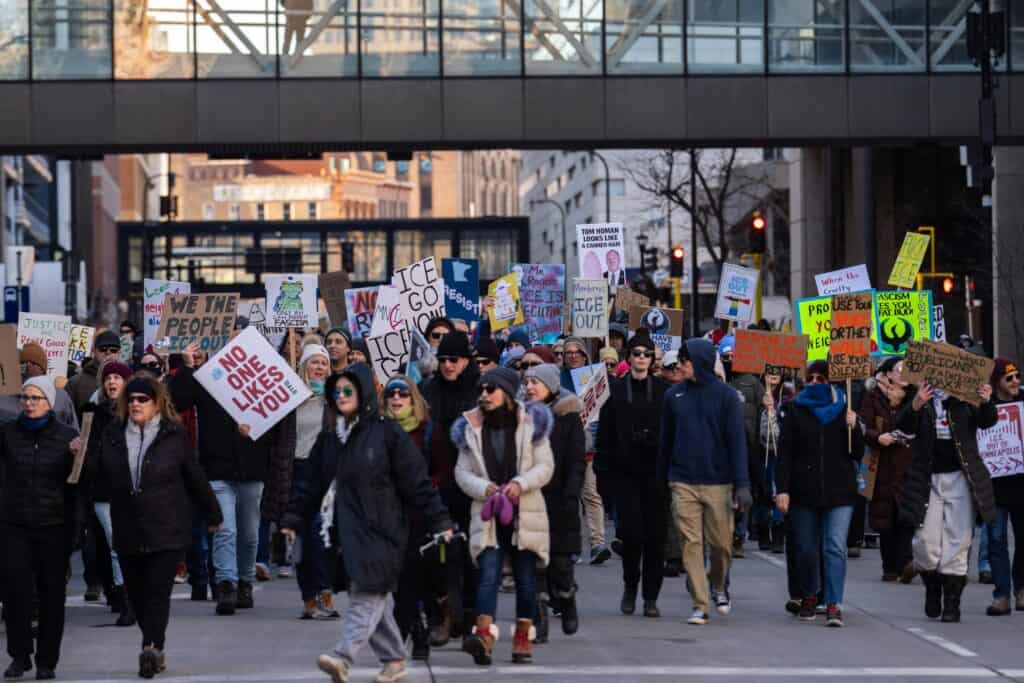 NO ONE LIKES YOU - Anti-Ice Protest, Minneapolis Photo Credit: Chad Davis via wikimedia.