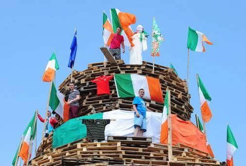 Bonfire for the Eleventh Night in Northern Ireland, July 12, 2016 Photo Credit: Jtcorscadden via wikipedia