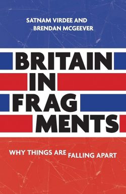 The cover of Britain in Fradments, with a series of red and blue rectangles.