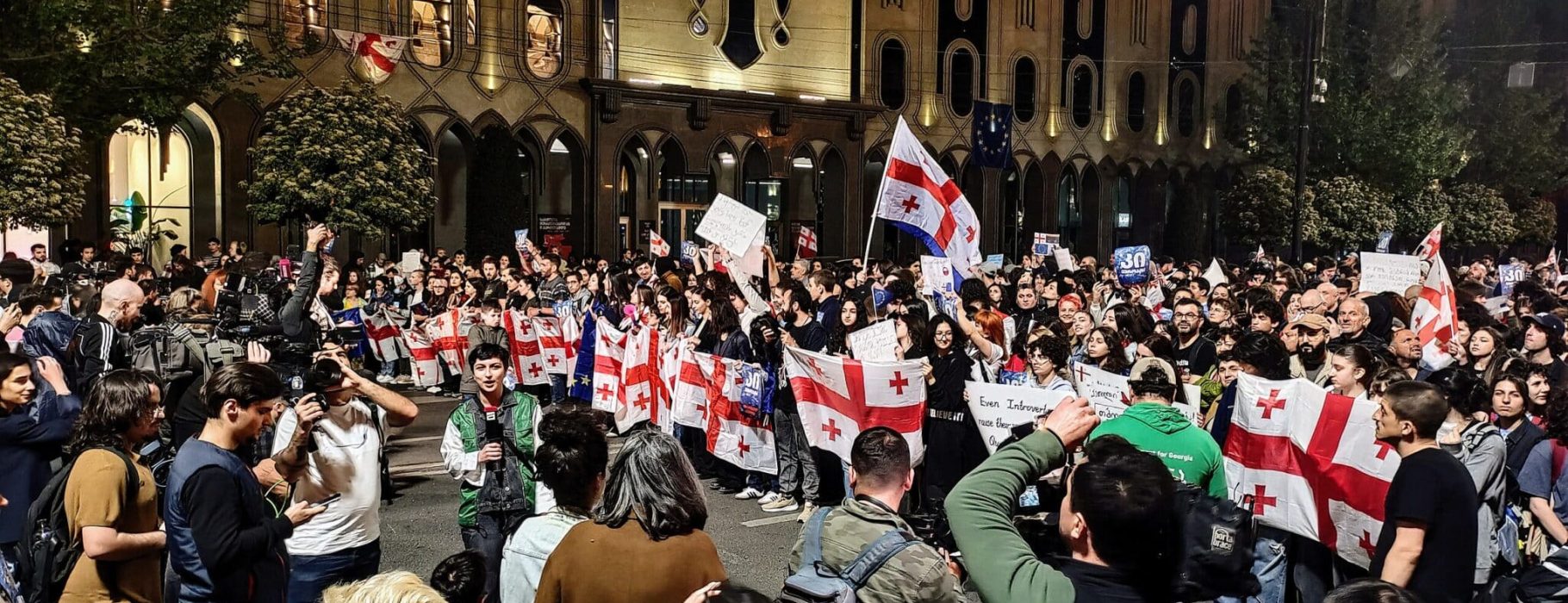 Protests against the law "on foreign influence" ("foreign agent" law, "Russian law", "Putin's law"), Tbilisi 21 April 2024 Photo Credit: