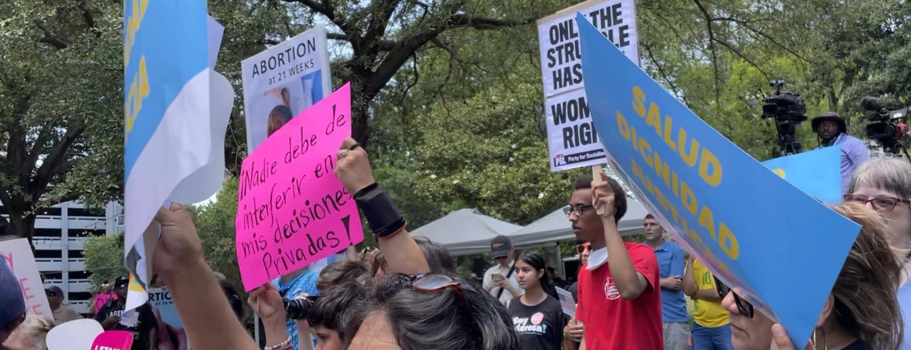 National Latina Institute for Reproductive Justice Texas at a Rally for Abortion Access