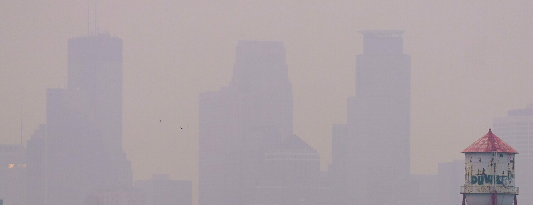 Canadian wildfire smoke hits Minneapolis today prompting air quality warnings.