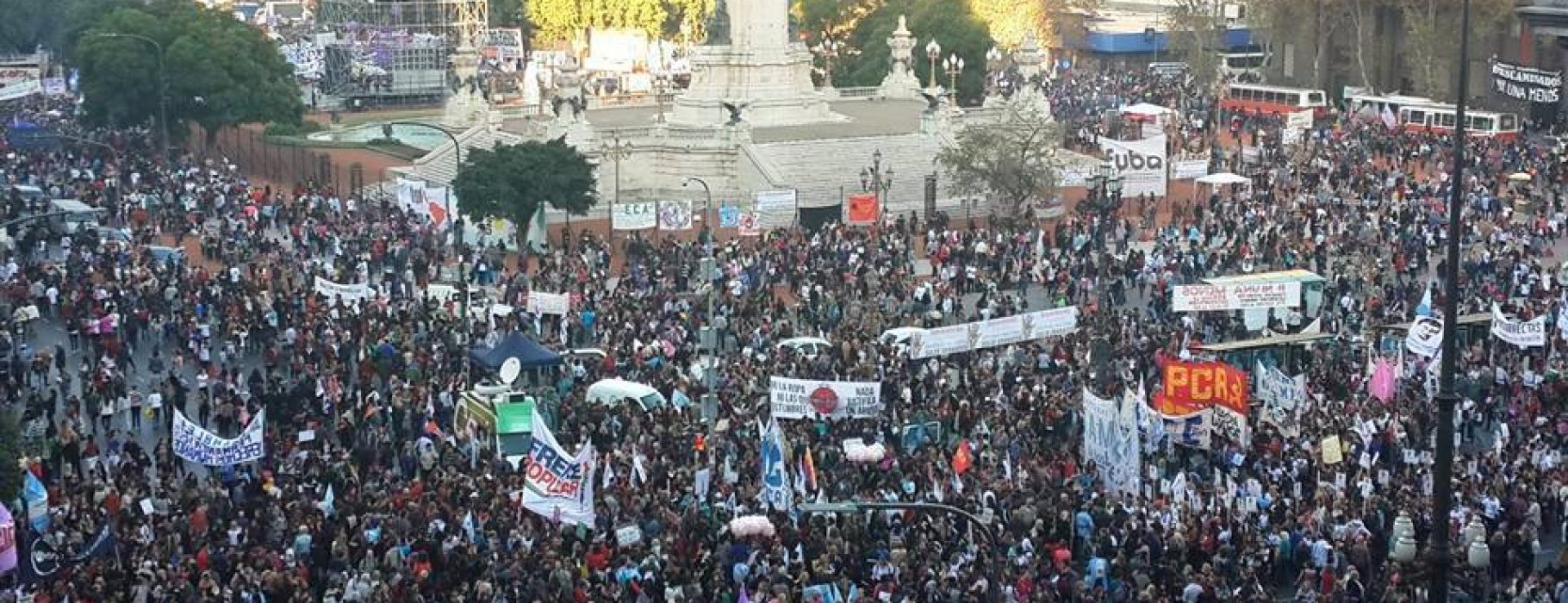 The first massive feminist protest in Buenos Aires, June 2015