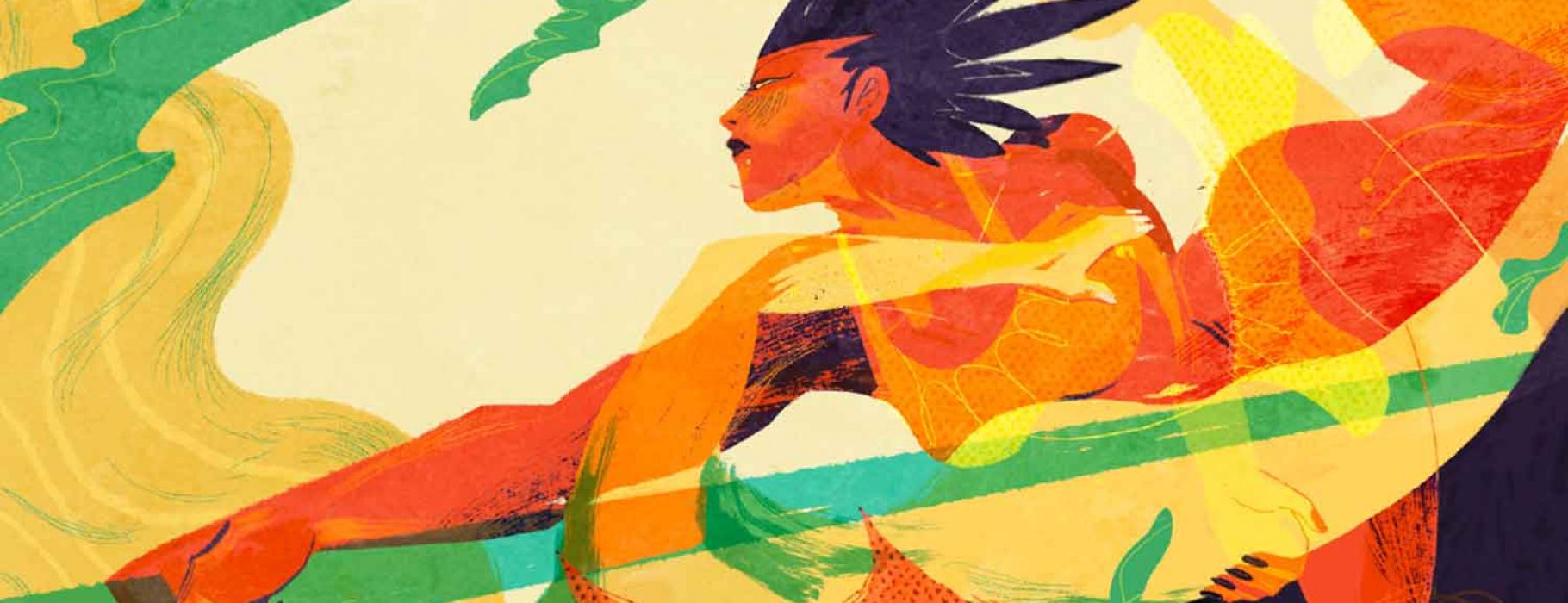 An illustration rom the front cover of Spectre--an image of a body in movement